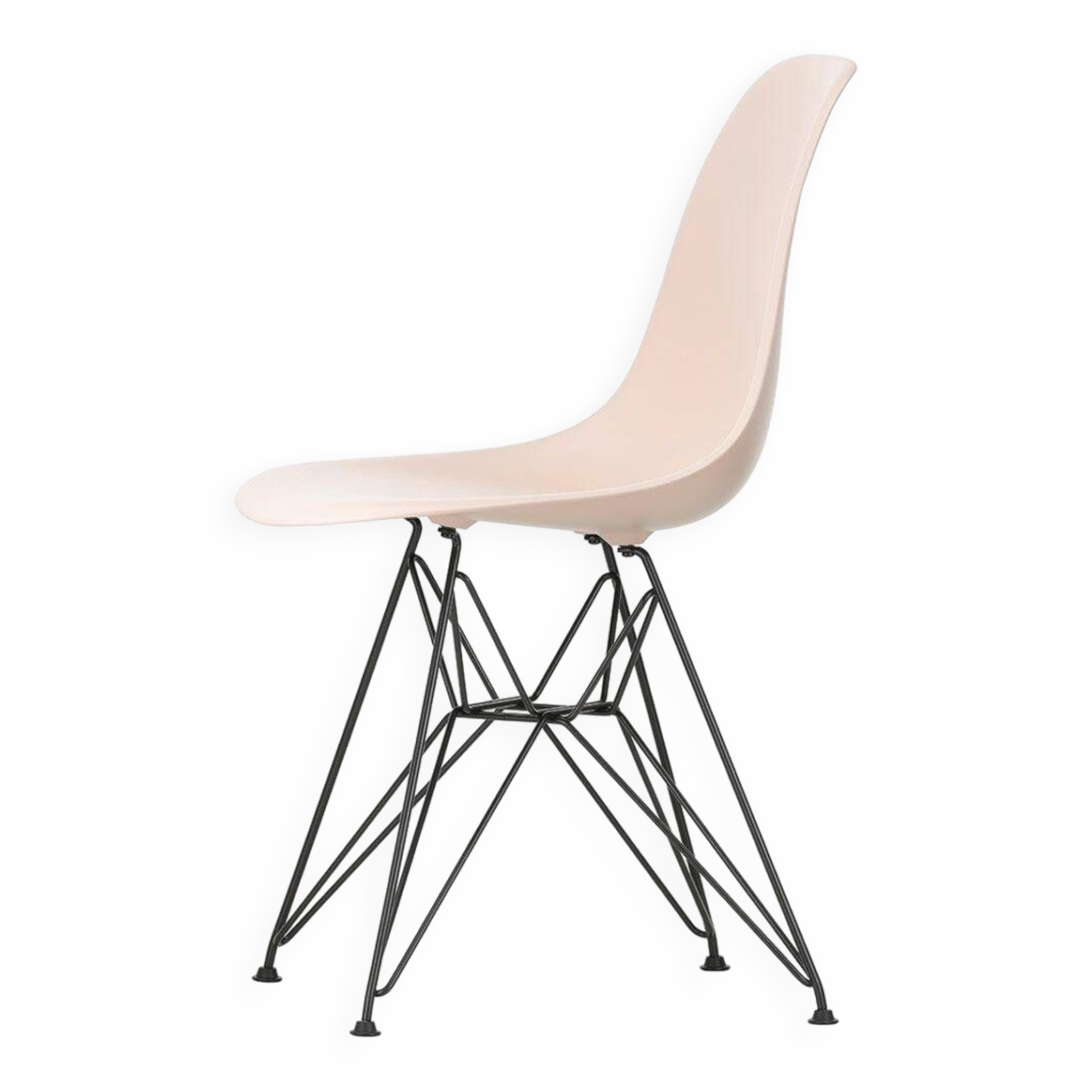 EAMES DSR CHAIR SOFT PINK / BLACK - VITRA