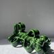 Lot of woven ceramic candle holders in green Vallauris.