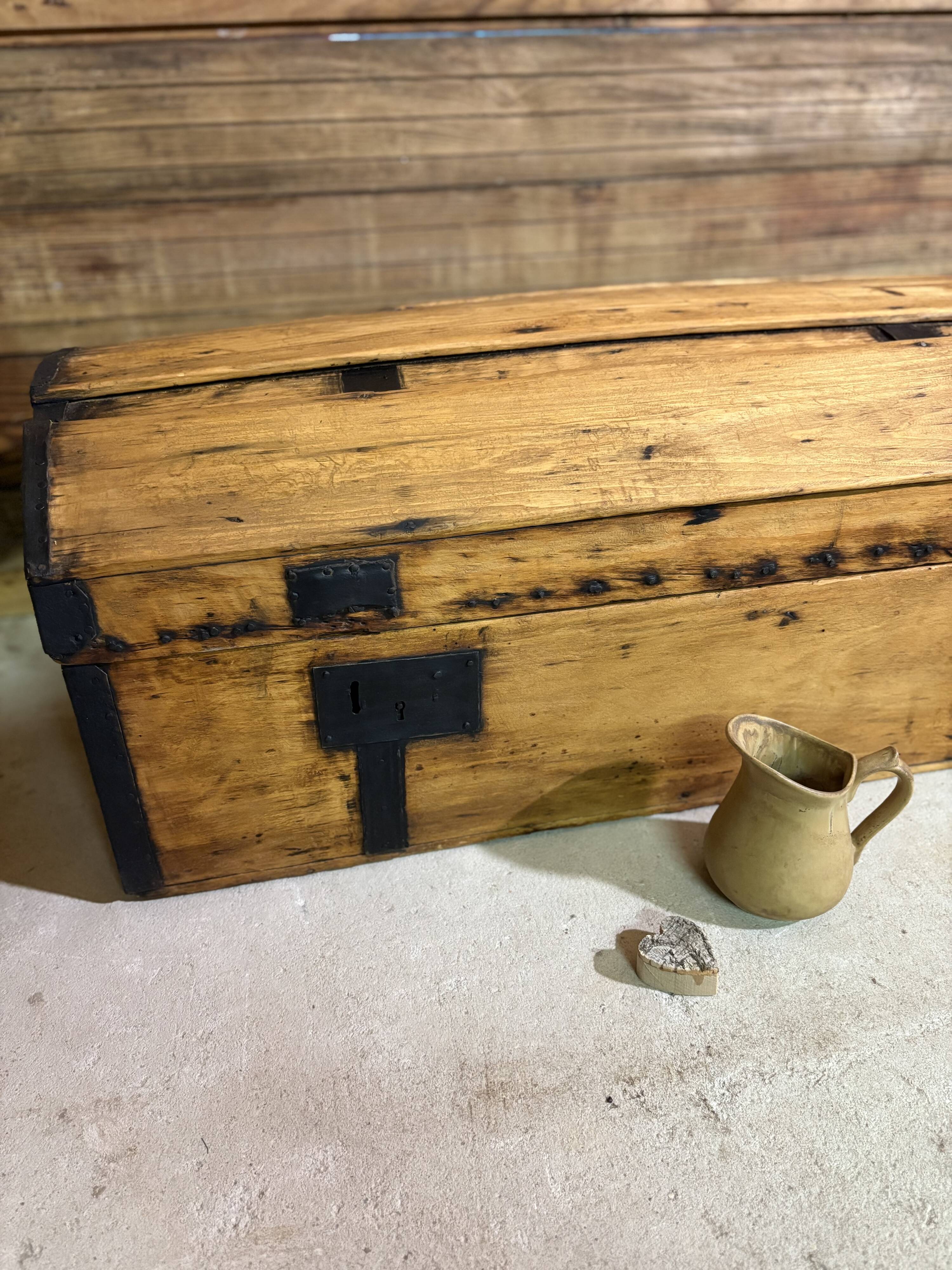 Old wooden trunk
