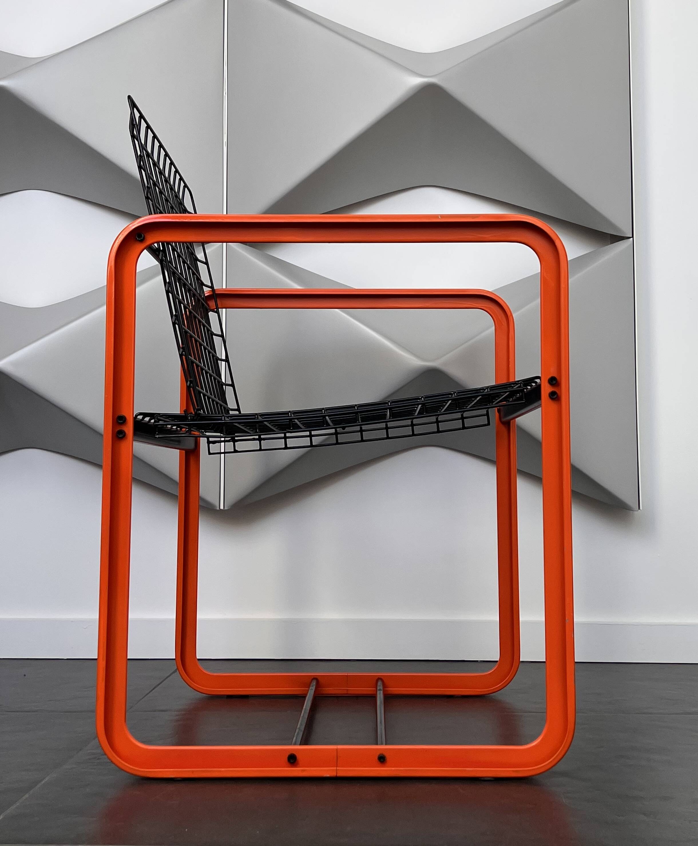 Chaise Quadra par Gigante, Zambusi et Boccato pour Seccose, Italie 80's