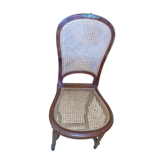 Chaise vintage cannées ferrures dorées années 1900