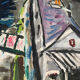 École du XXeme - La péniche - Huile sur toile