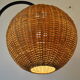 Rattan ball floor lamp 1970