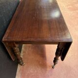 Folding and extendable mahogany table