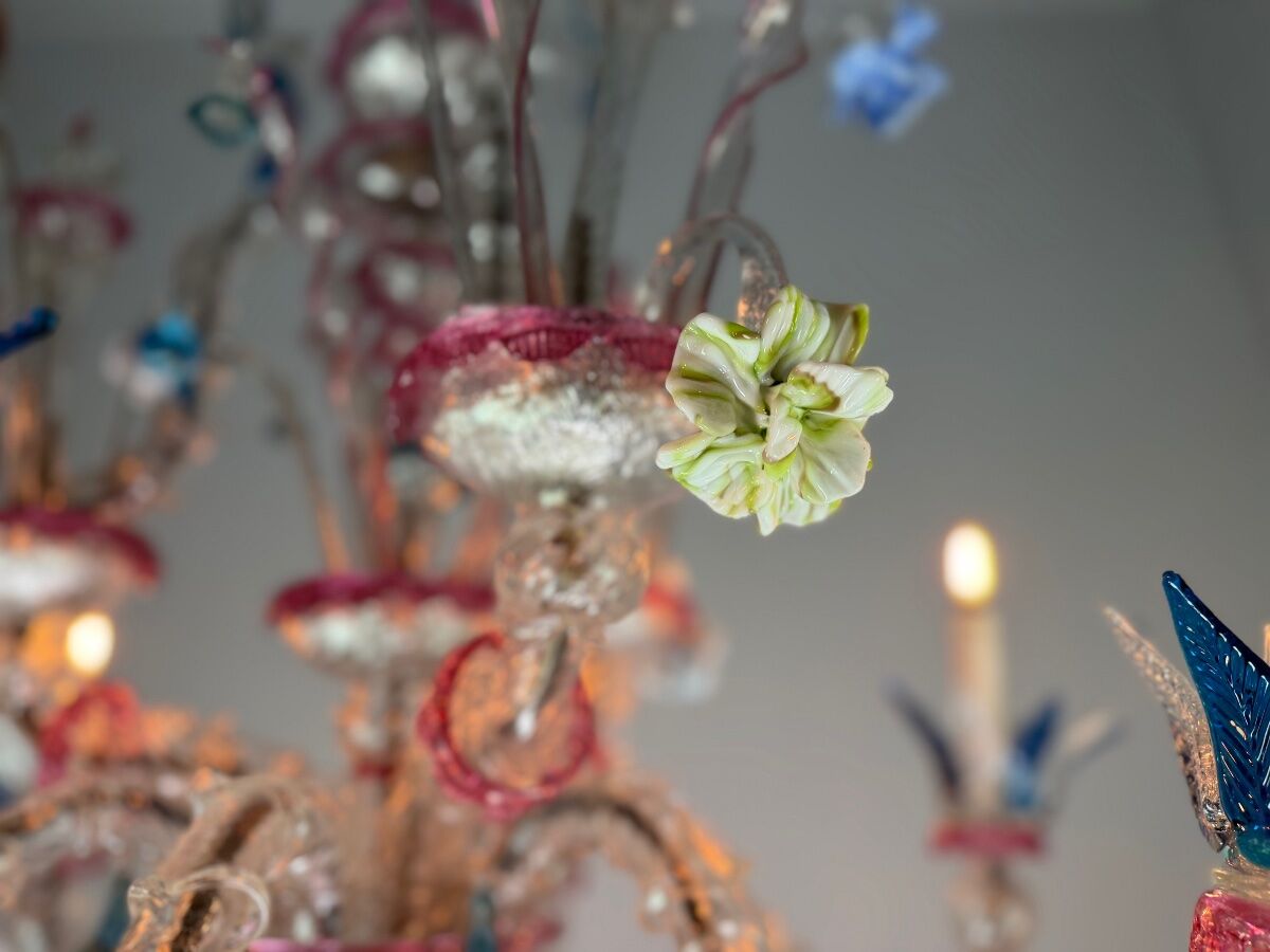 Venetian Rezzonico chandelier made of Murano glass circa 1900