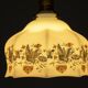 Hanging glass lampshade, vintage (hand-painted)