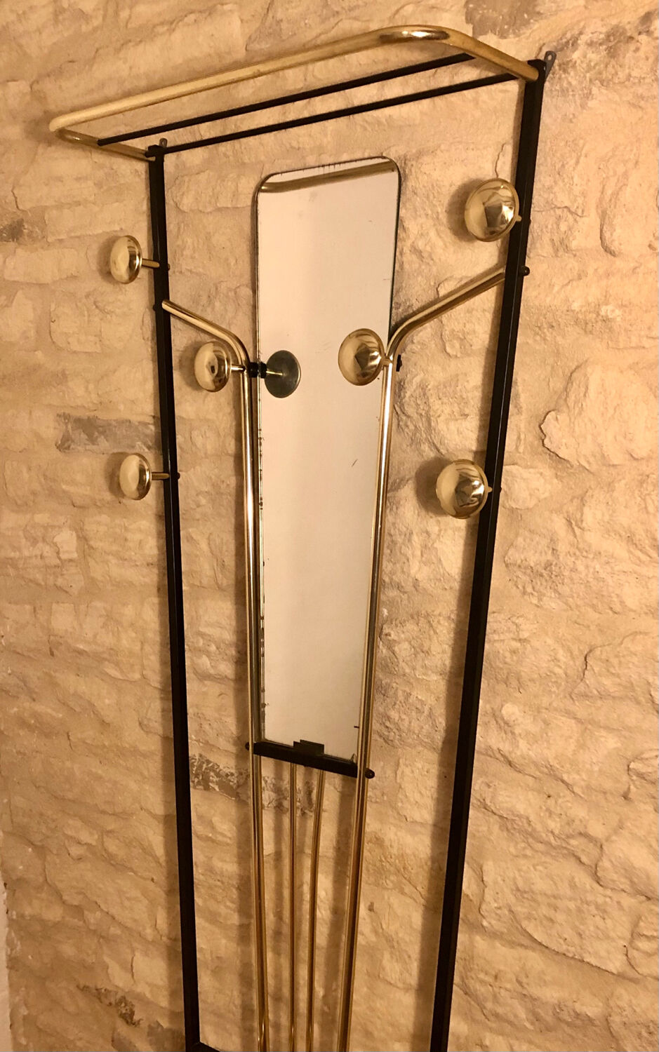 Vintage wall coat rack 1960