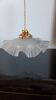 Pleated suspension in frosted glass 50s