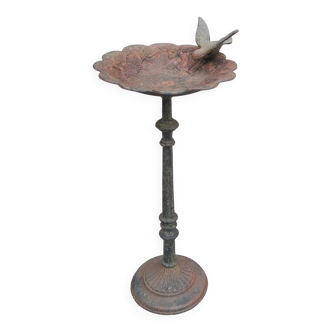 Old cast iron bird bath