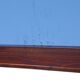 Vertical rectangular mirror in solid wood 118x75, brand Flabec, vintage.