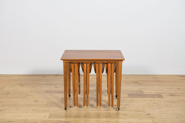 Tables gigognes danoises des années 50 par Poul Hundevad pour Novy Domov, Tchécoslovaquie, années 1960, ensemble de 5.