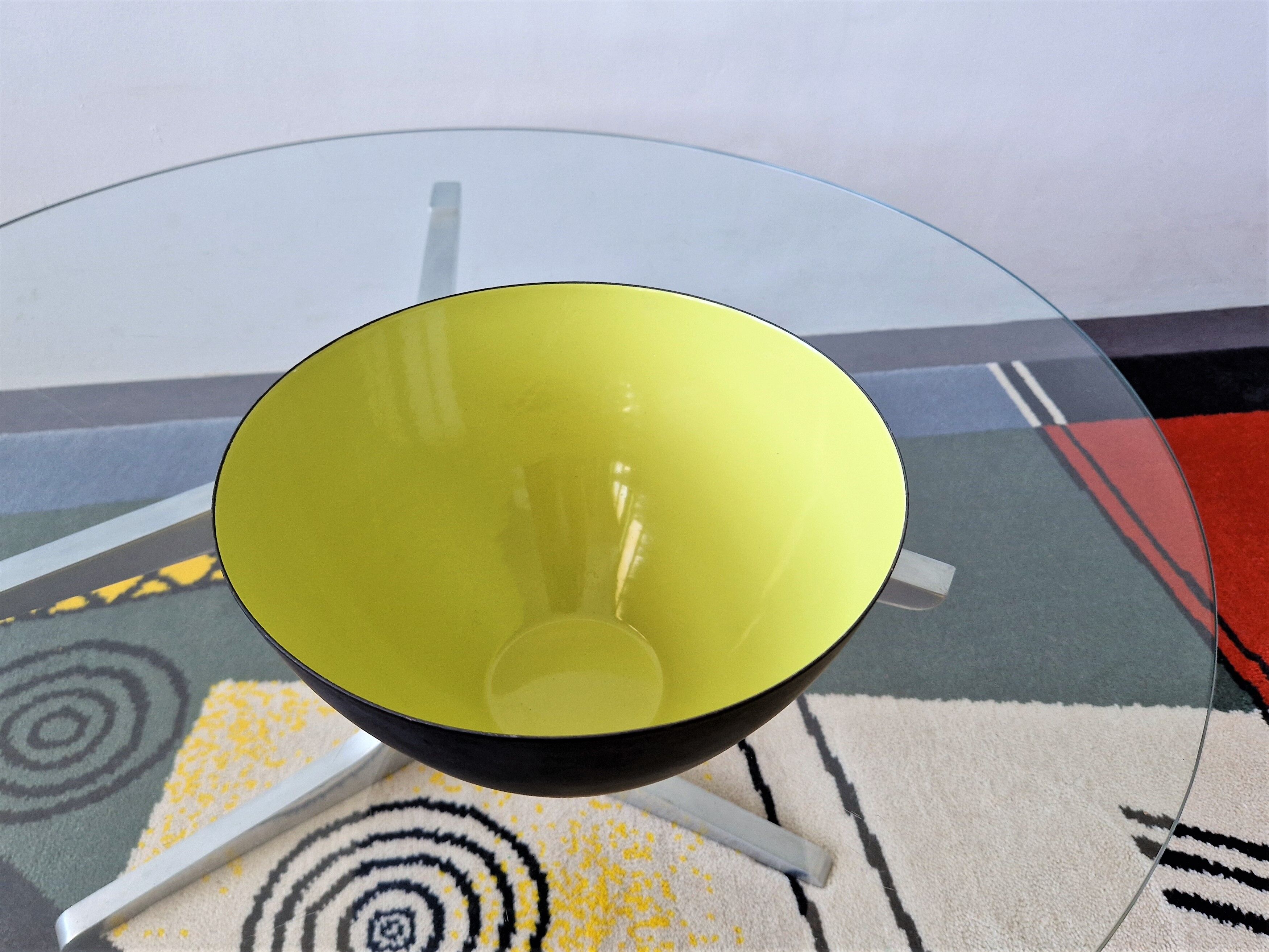 Black and Green Krenit Bowl by Herbert Krenchel for Torben Ørskov & Co, Denmark, 1953