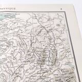 Carte de la France vintage de 1950