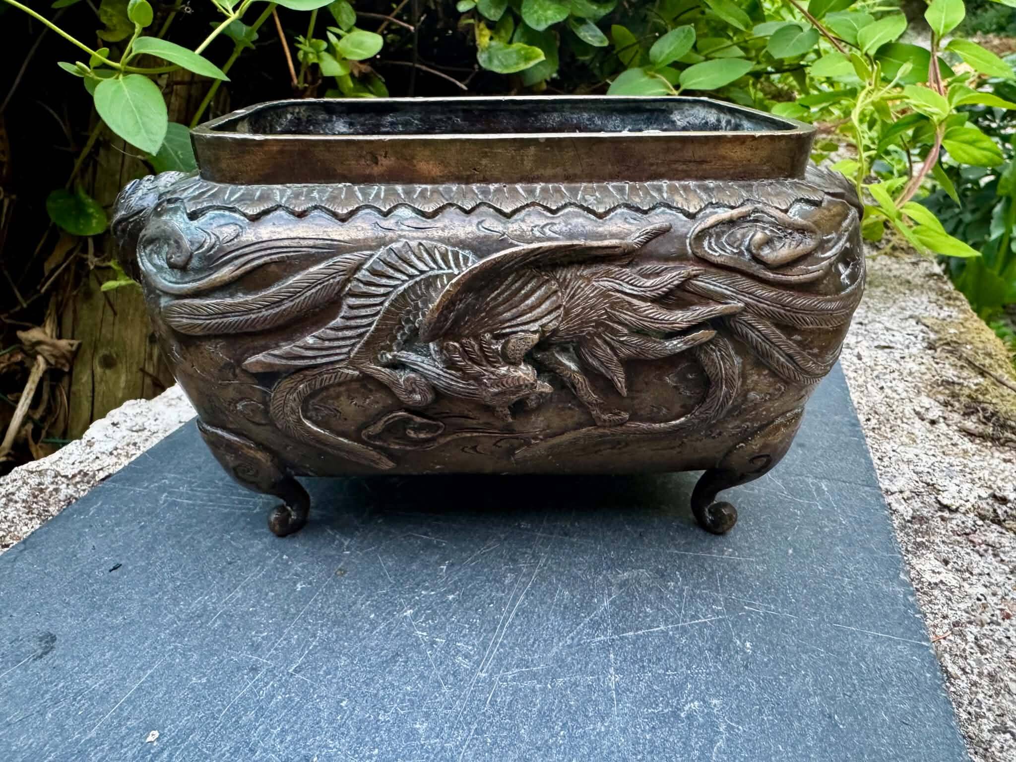 Jardinière, cache-pot en bronze, Asie XIXe siècle