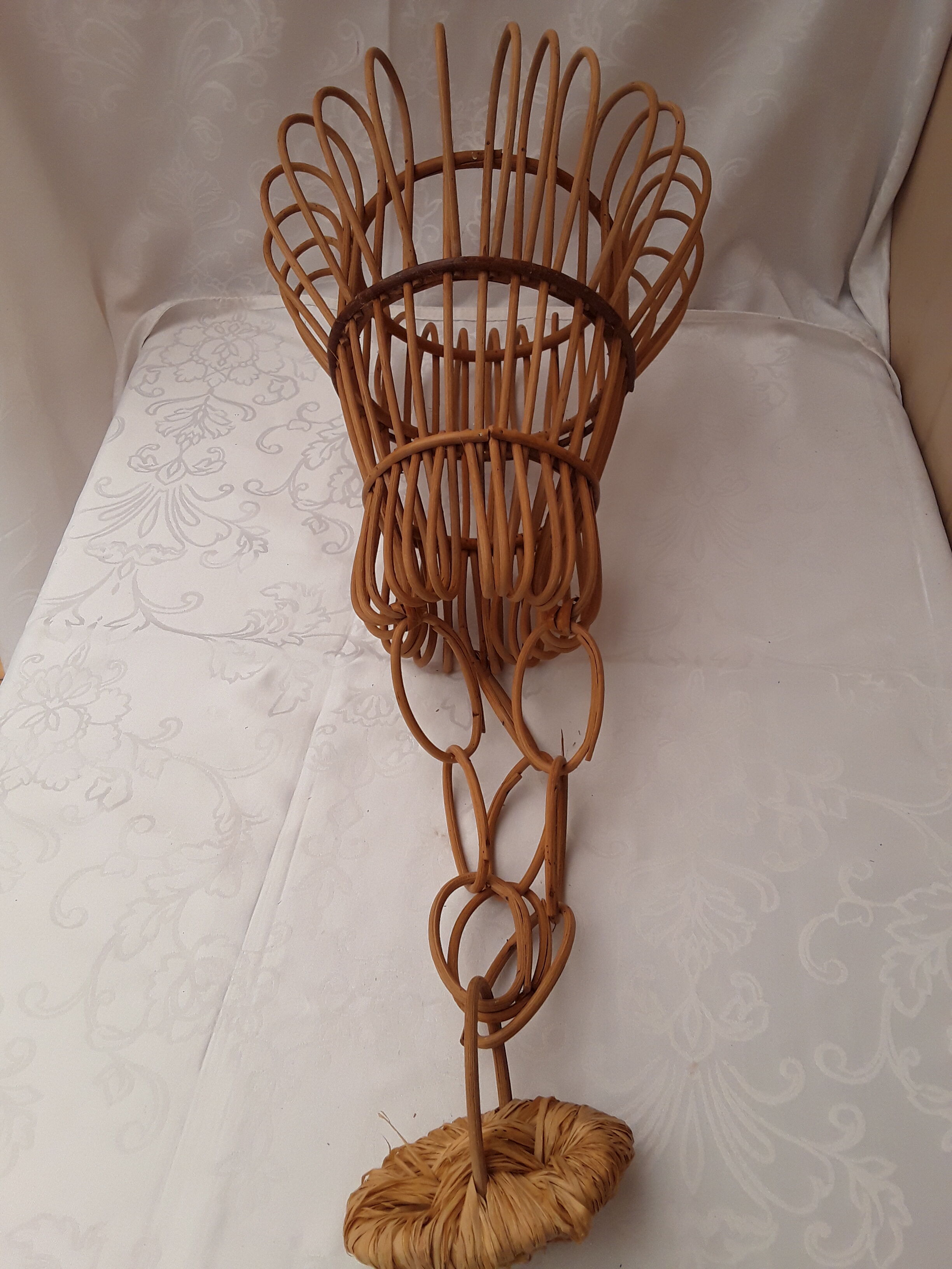 Vintage wicker pendant lamp