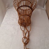 Vintage wicker pendant lamp