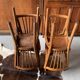 4 Baumann bistro chairs sitting imitation leather 2 red and 2 burgundy
