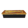 Grand coffret "Paon" en terre estampée, or craquelé et verre