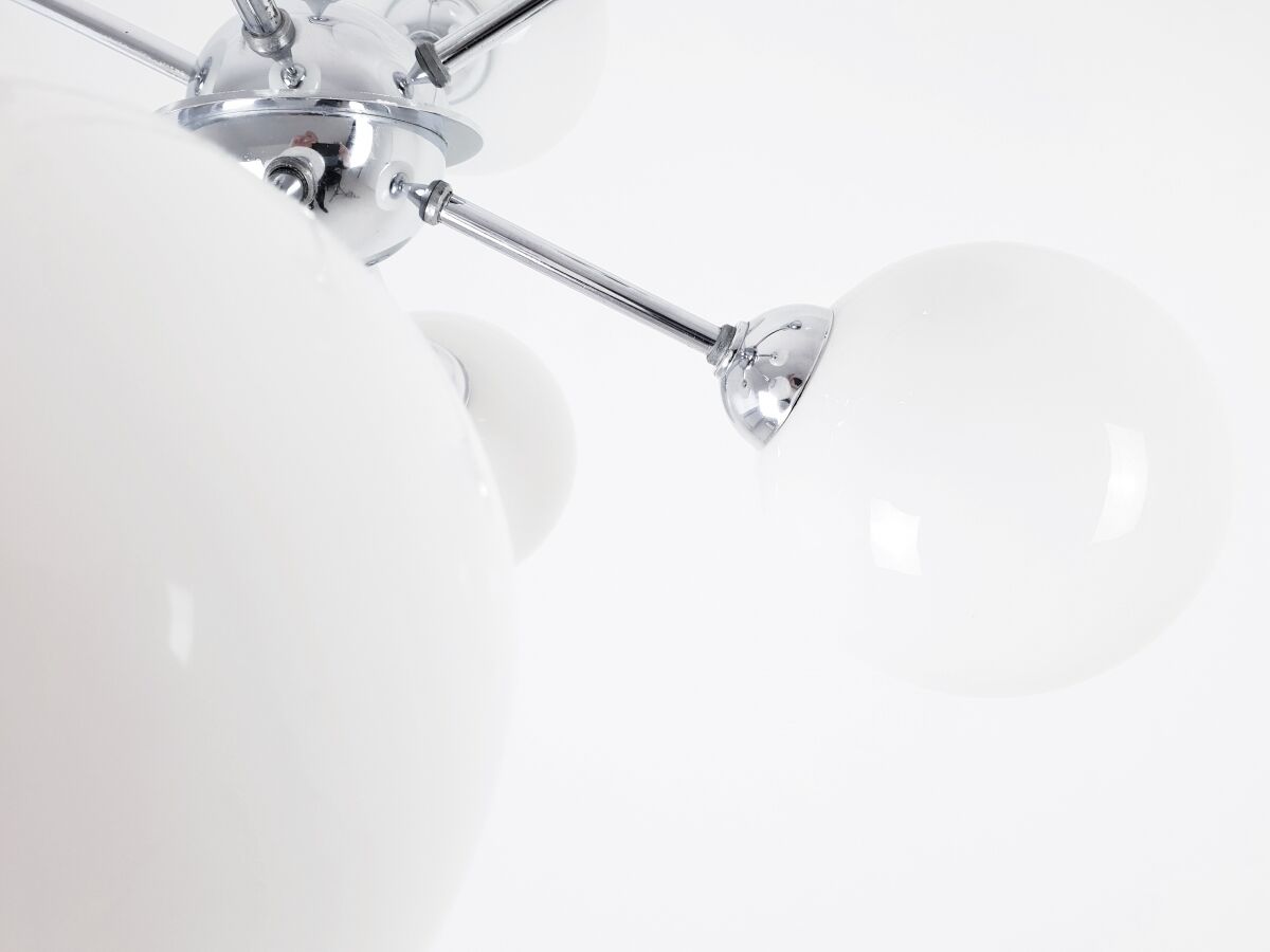 Sputnik chandelier glass and chrome