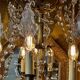 Crystal and bronze chandelier