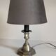 Lamp vintage steel and velvet candle holder