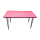 Vintage bistro table tray in red formica and black vermicelli pie eiffel metal.