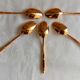 Set of 5 golden coffee spoons chambly
