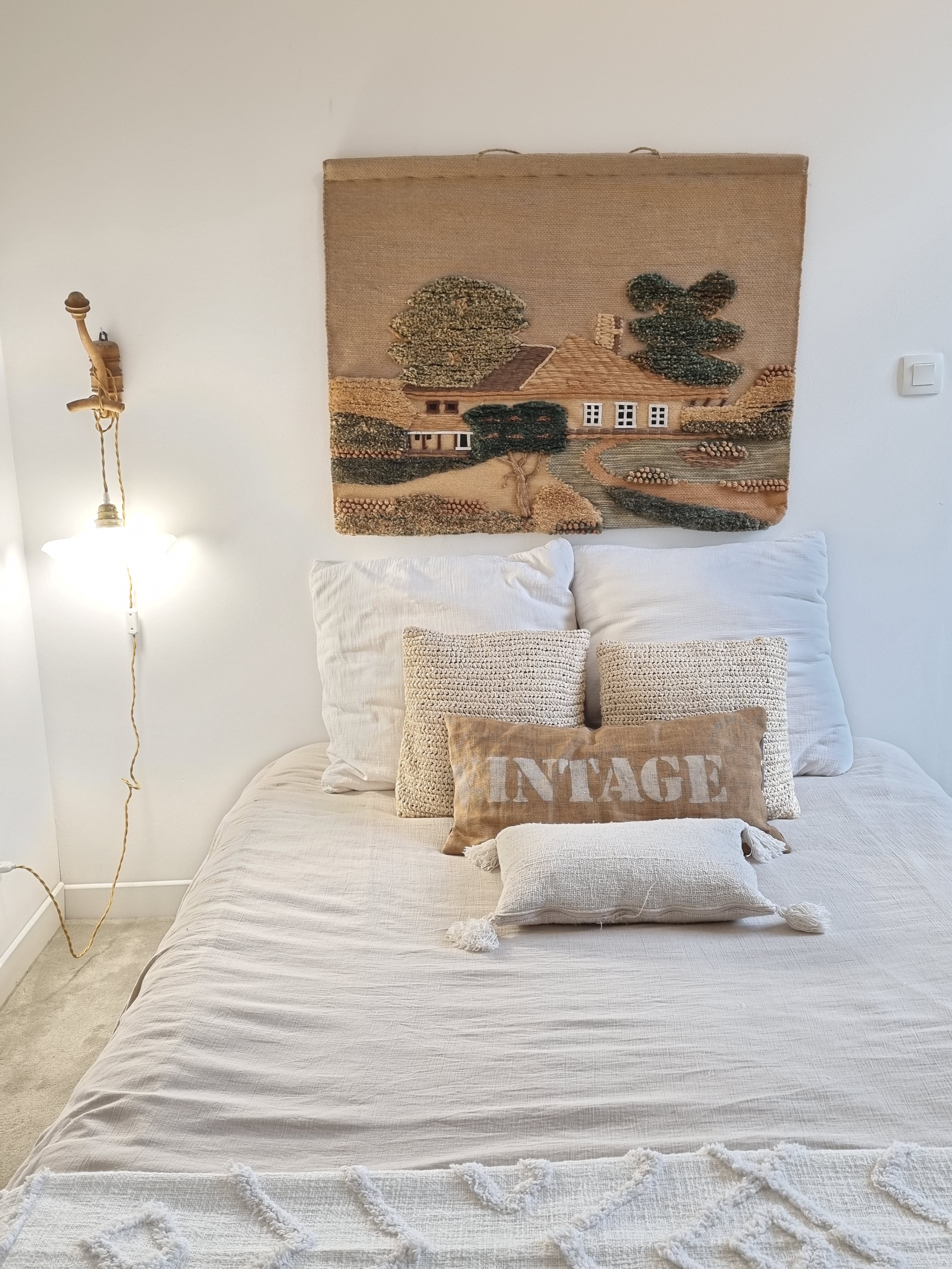 Weaving Vintage wool wall tapestry