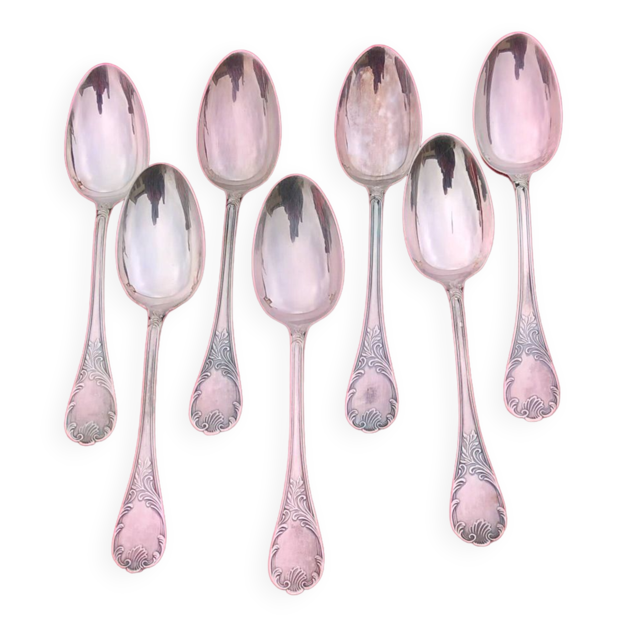Christofle marly model - 7 dessert spoons - entremet