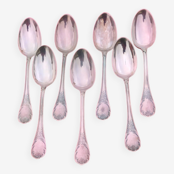 Christofle marly model - 7 dessert spoons - entremet