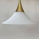 XL Pair of vintage pendants by Limburg, brass and opaline, Germany 1
