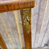 Vintage caned Louis XVI chair in solid gold wood.