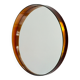 Miroir mural Space Age ambre français années 70