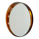 Miroir mural Space Age ambre français années 70
