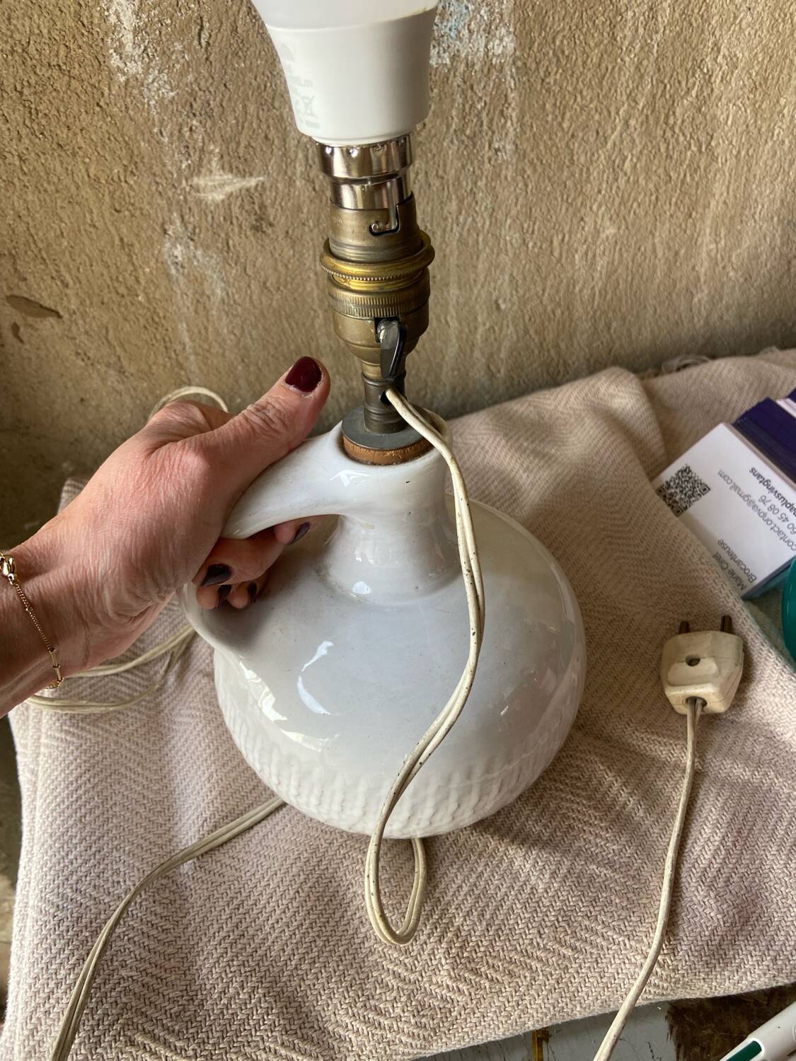 Vintage ceramic lamp base