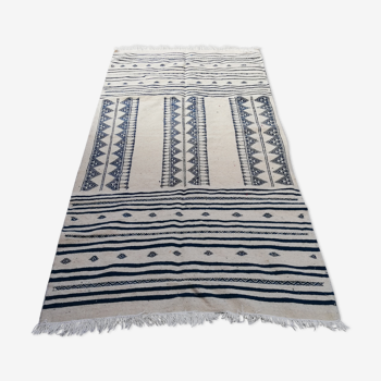 Kilim rug, white rug, Berber carpet 230x120cm