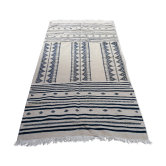 Kilim rug, white rug, Berber carpet 230x120cm