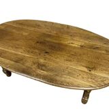 Very large Louis XIII style coffee table in solid oak circa 1900
