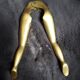 Casse-noix jambes nues bronze doré
