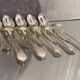 Suite of 10 teaspoons in silver metal model violin net Louis XV