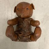 Leather teddy bear