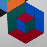 Victor Vasarely: Kinetic Composition: Bi Hexa - Original Silkscreen Print