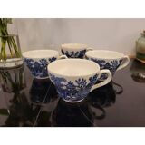 4 English porcelain cups