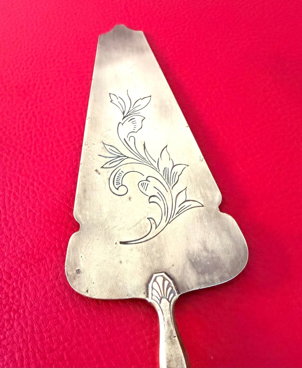 Silver-plated pie server - Art Nouveau