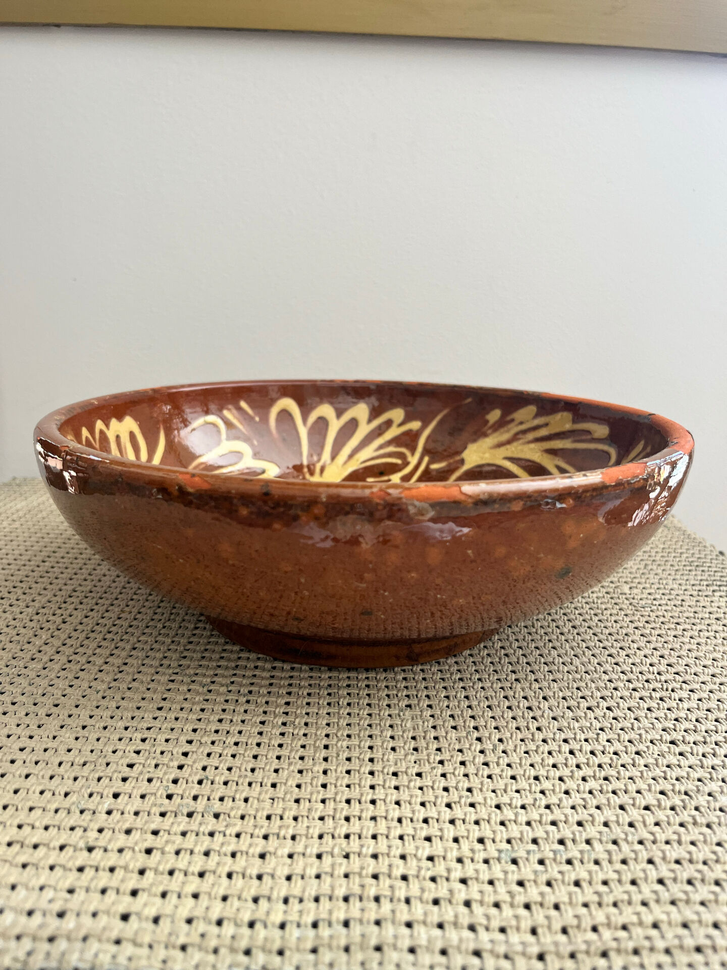 Glazed terracotta salad bowl