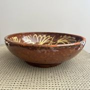 Glazed terracotta salad bowl
