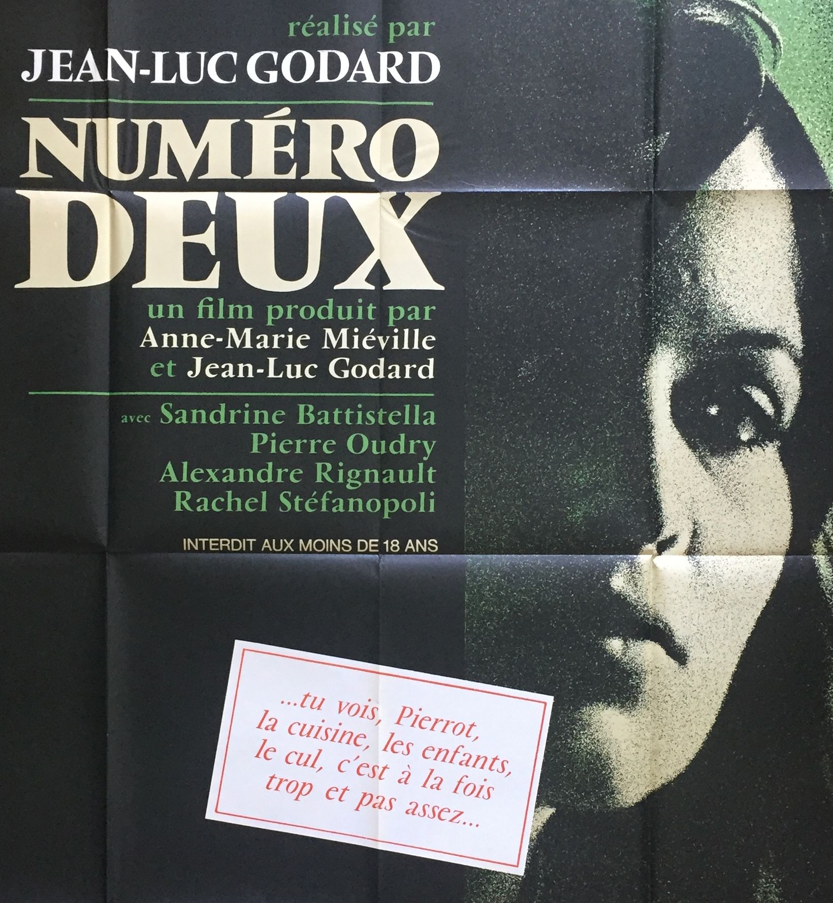 Poster number two Jean-Luc Godard Nouvelle vague 120x160cm