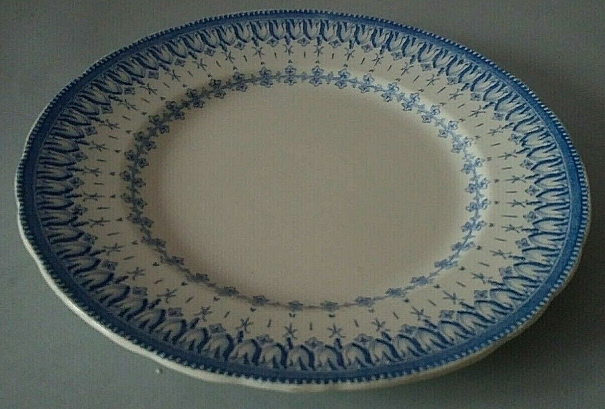Old plate creil earthenware and Montereau model Flora rockery