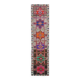 Vintage Turkish Hand-Knotted Wool Cotton Brown Runner 81x347