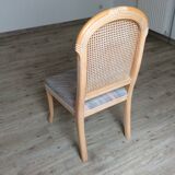 4 chaises dos cannée hêtre cérusé